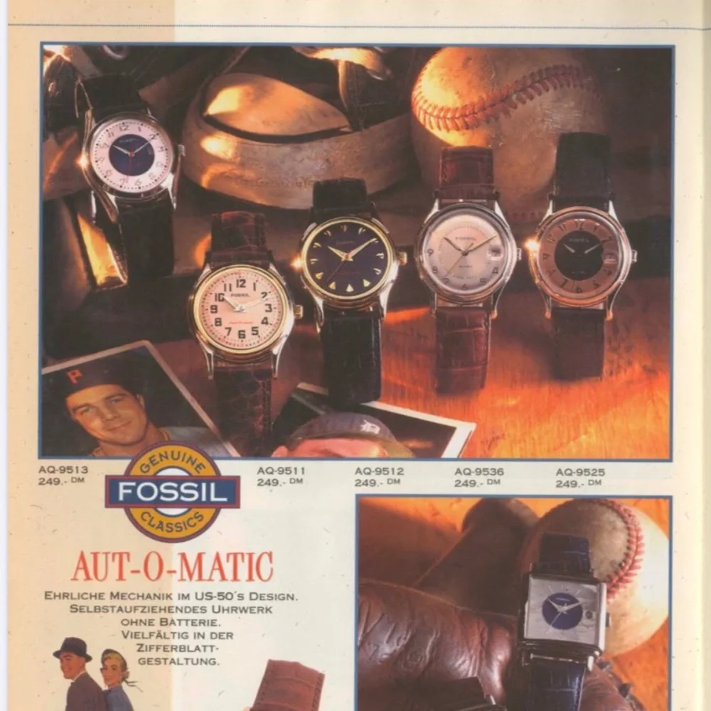 1995 RARE FOSSIL AUT-O-MATIC WATCH
